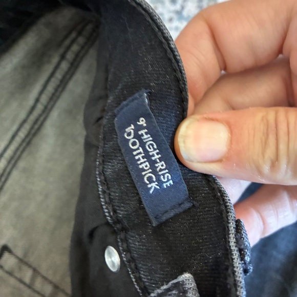 J. Crew Black 9” High-Rise Toothpick Jeans 26T | Sleek Tall Skinny Denim - Picture 8 of 9